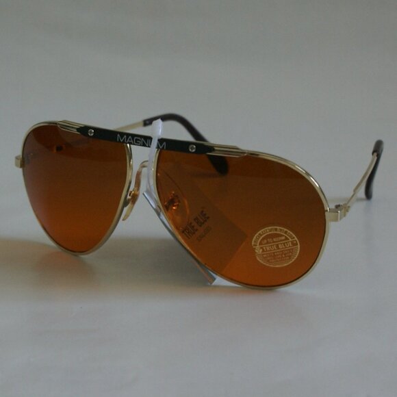 NWT TruVintage ClassicSports aviator w/"MAGNUM" logo TruBluBlocker lens Sunglass - Picture 5 of 13